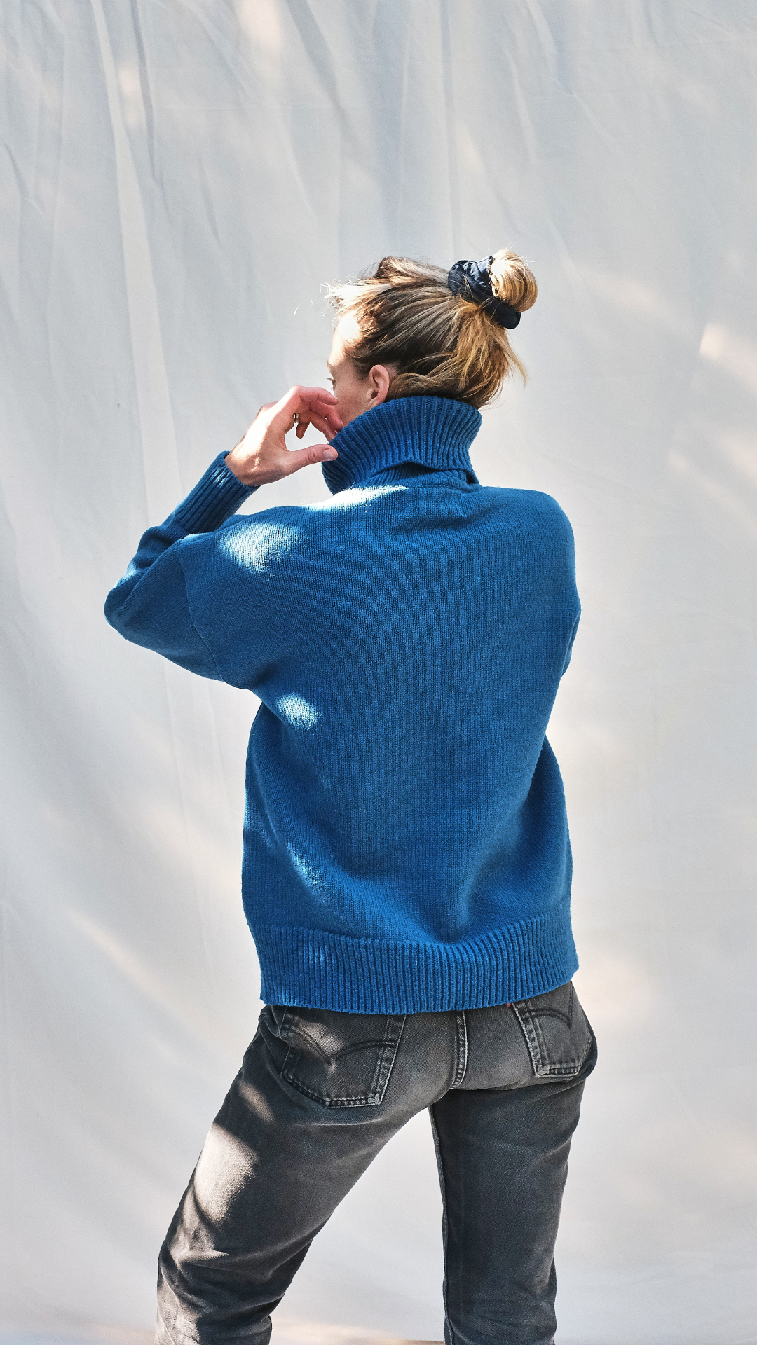 Item #161 - THÉRÈSE Sweater in Merino Wool - Cobalt Blue