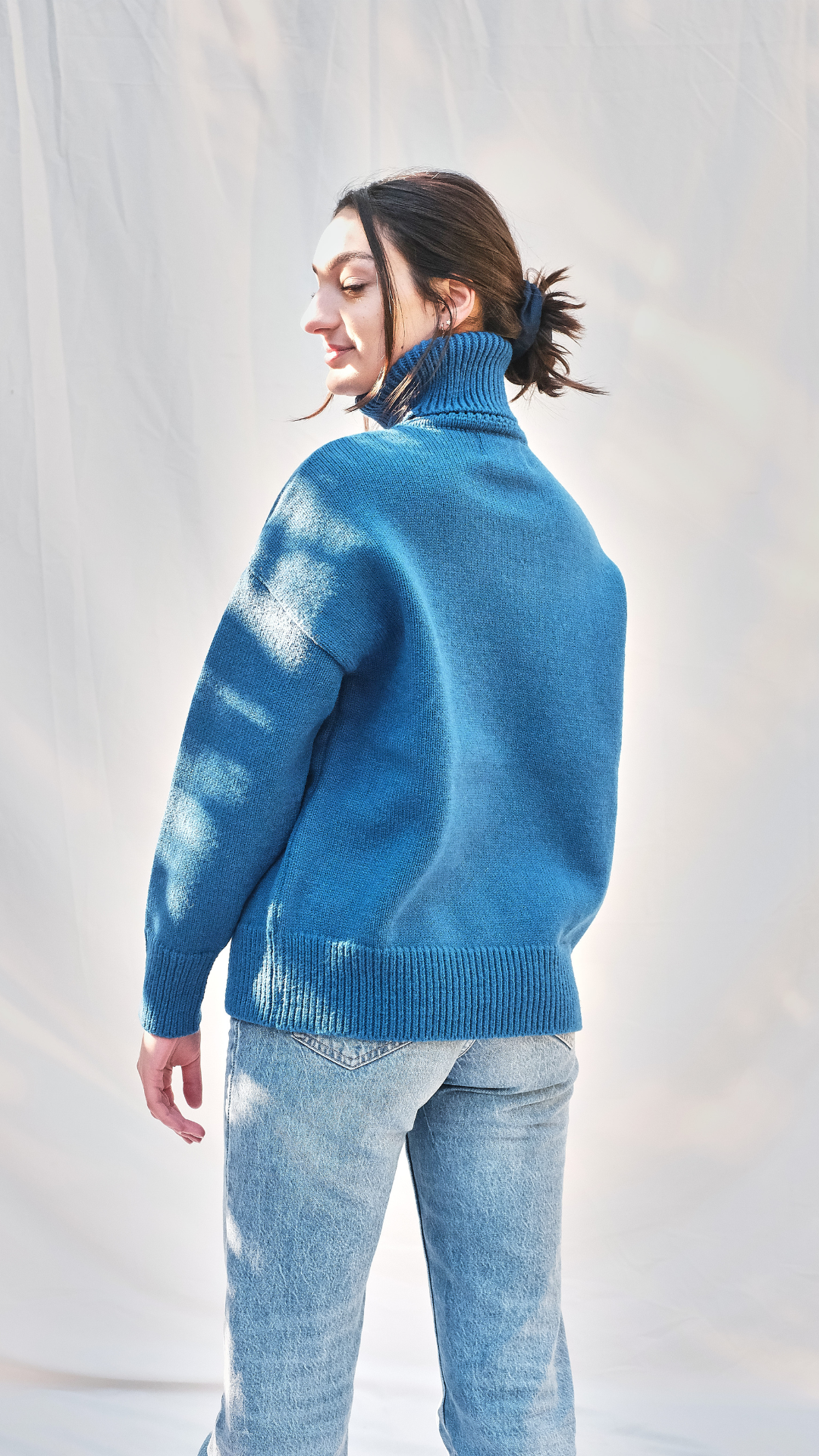Item #158 - THÉRÈSE Sweater in Merino Wool - Cobalt Blue