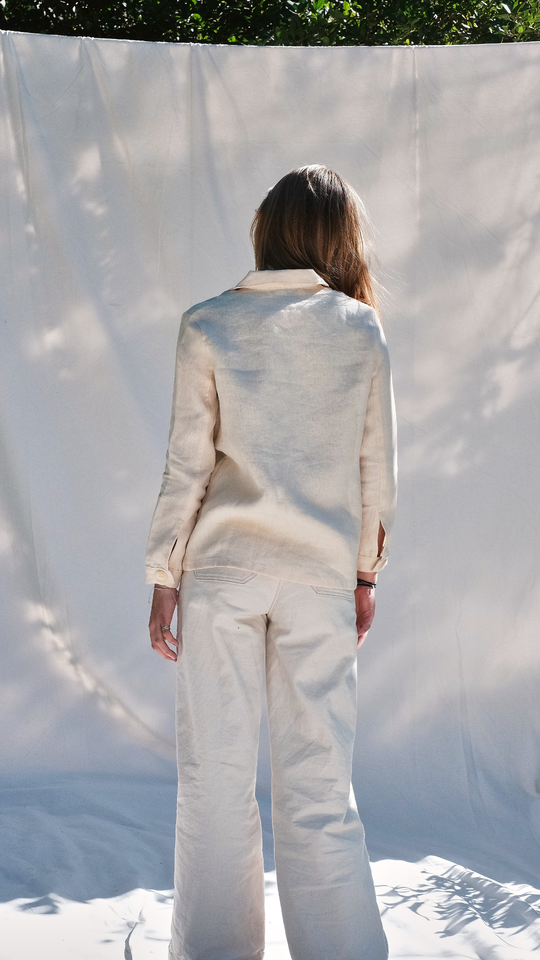Item #45 - NIKKI Hemp Jacket in Linen - Ecru