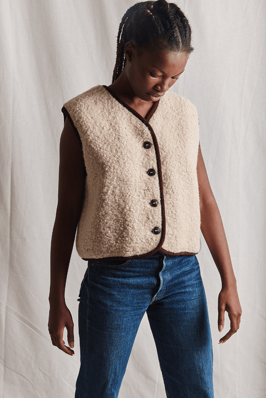LUCE Wool Vest light beige