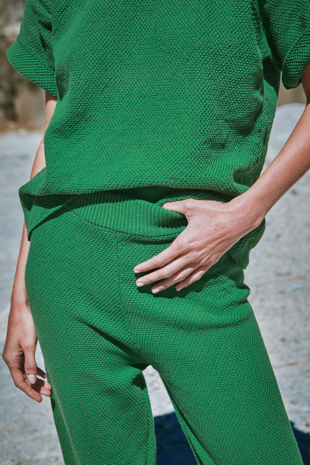 LOUISA Cropped Pants by HomeRunBallerina x L'Envers - Parrot Green