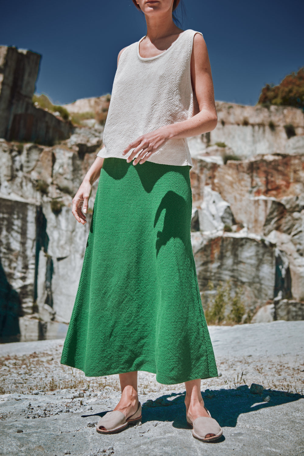 GILDA Long Skirt by HomeRunBallerina x L'Envers - Parrot Green