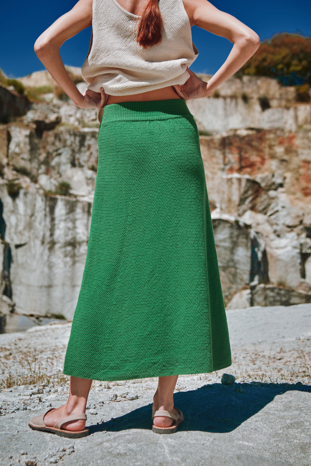 GILDA Long Skirt by HomeRunBallerina x L'Envers - Parrot Green