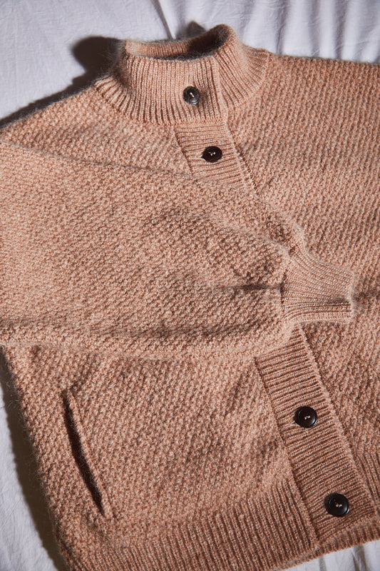 GEORGE Wool Jacket - 100% Cruelty Free Merino Wool in light pink - Spanish Merino Wool jacket - L'Envers
