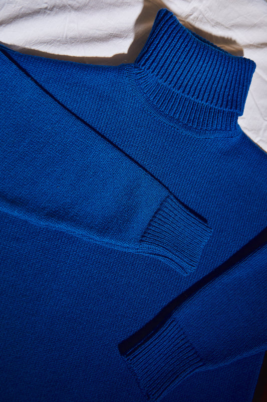 THERESE Sweater - 100% Cruelty Free Merino Wool in klein blue Spanish Merino Wool sweater - L'Envers
