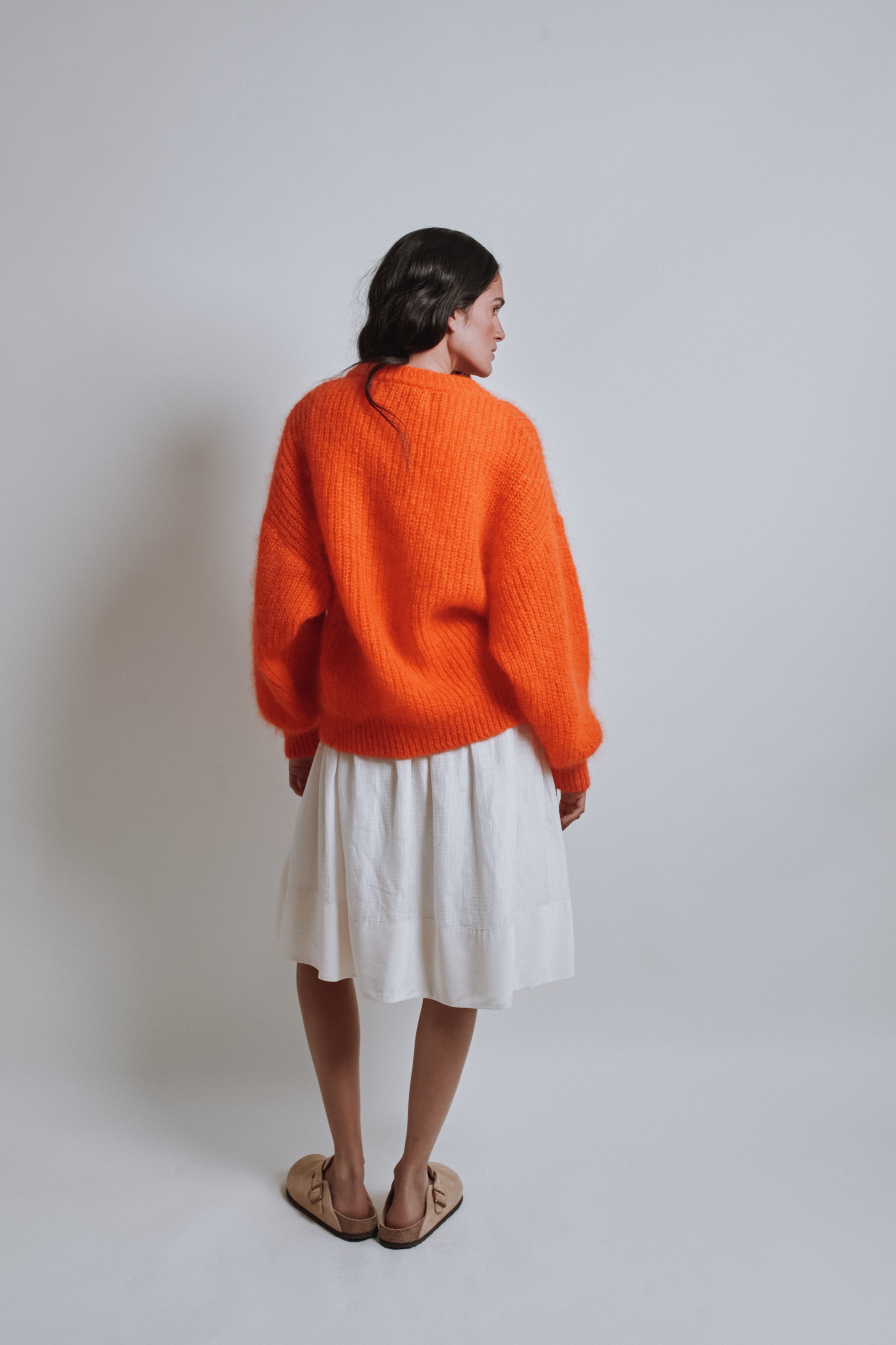 Pull en mohair LUCIE par Marie Courroy x L'Envers - Orange