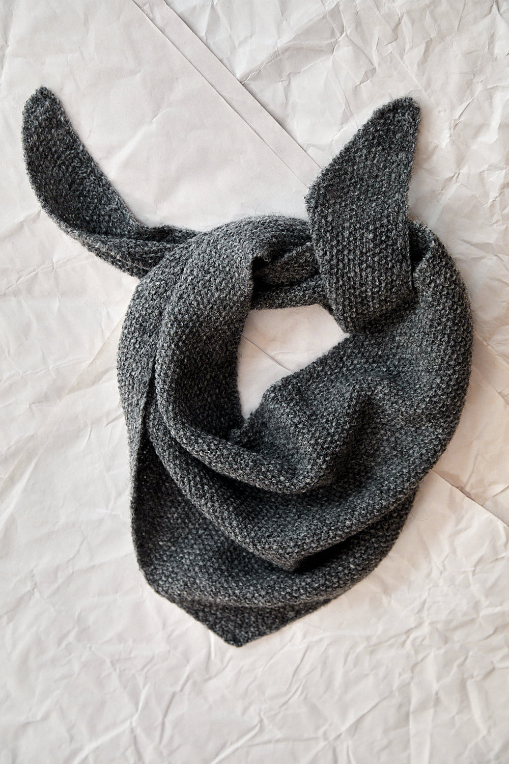 HORTENSE Bandana in Merino Wool - Ash Grey