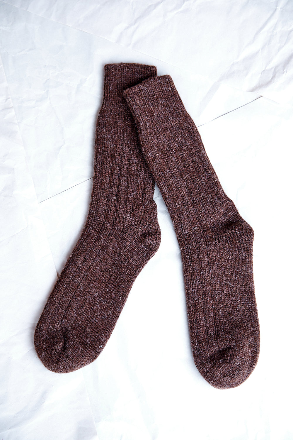 BERTHE Wool Socks in Merino - Chocolate (Delivered by Xmas)
