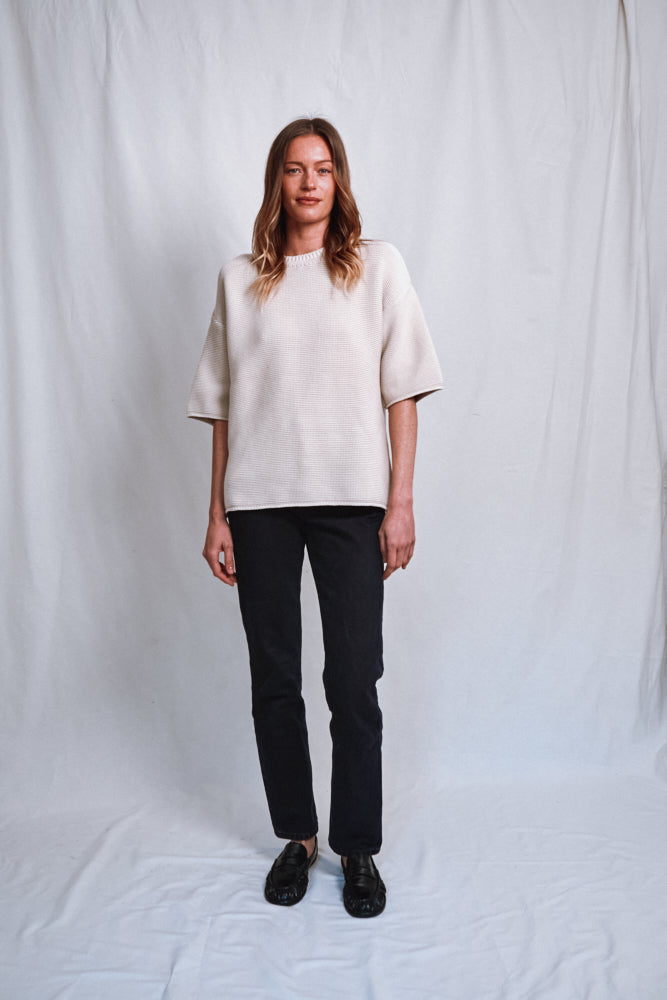 Item #477 - GERALDINE Oversize Tee in Organic Cotton - Off-White
