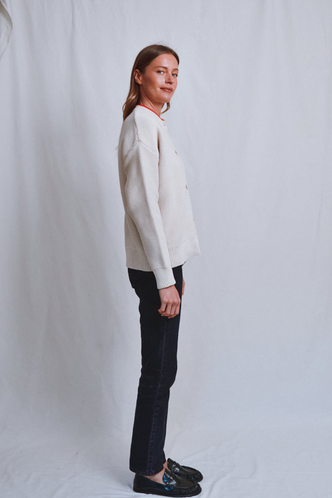 Item #482 - ESTELLE Teddy Jacket in Organic Cotton - Off-White
