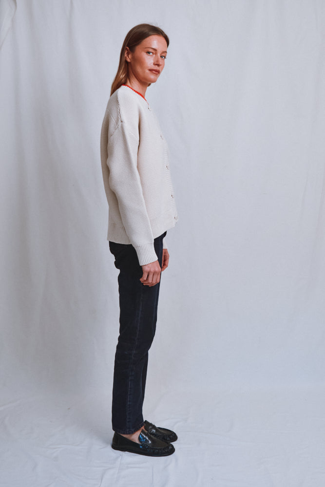 Item #483 - ESTELLE Teddy Jacket in Organic Cotton - Off-White