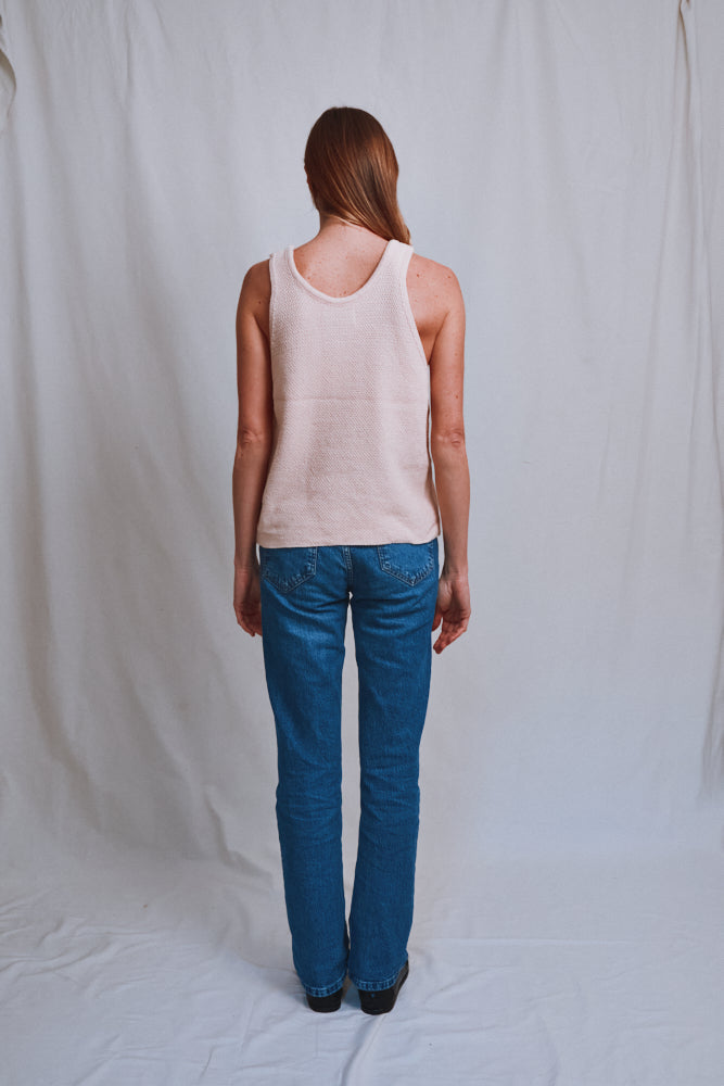 Item #496 - LARA Tank Top in Organic Cotton - Powder Pink