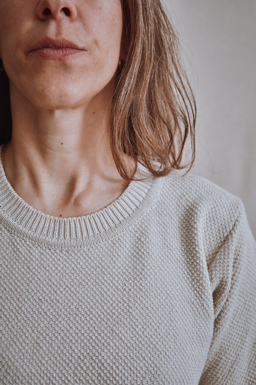 Référence n° 316 - Robe t-shirt CARLA en coton biologique - écru