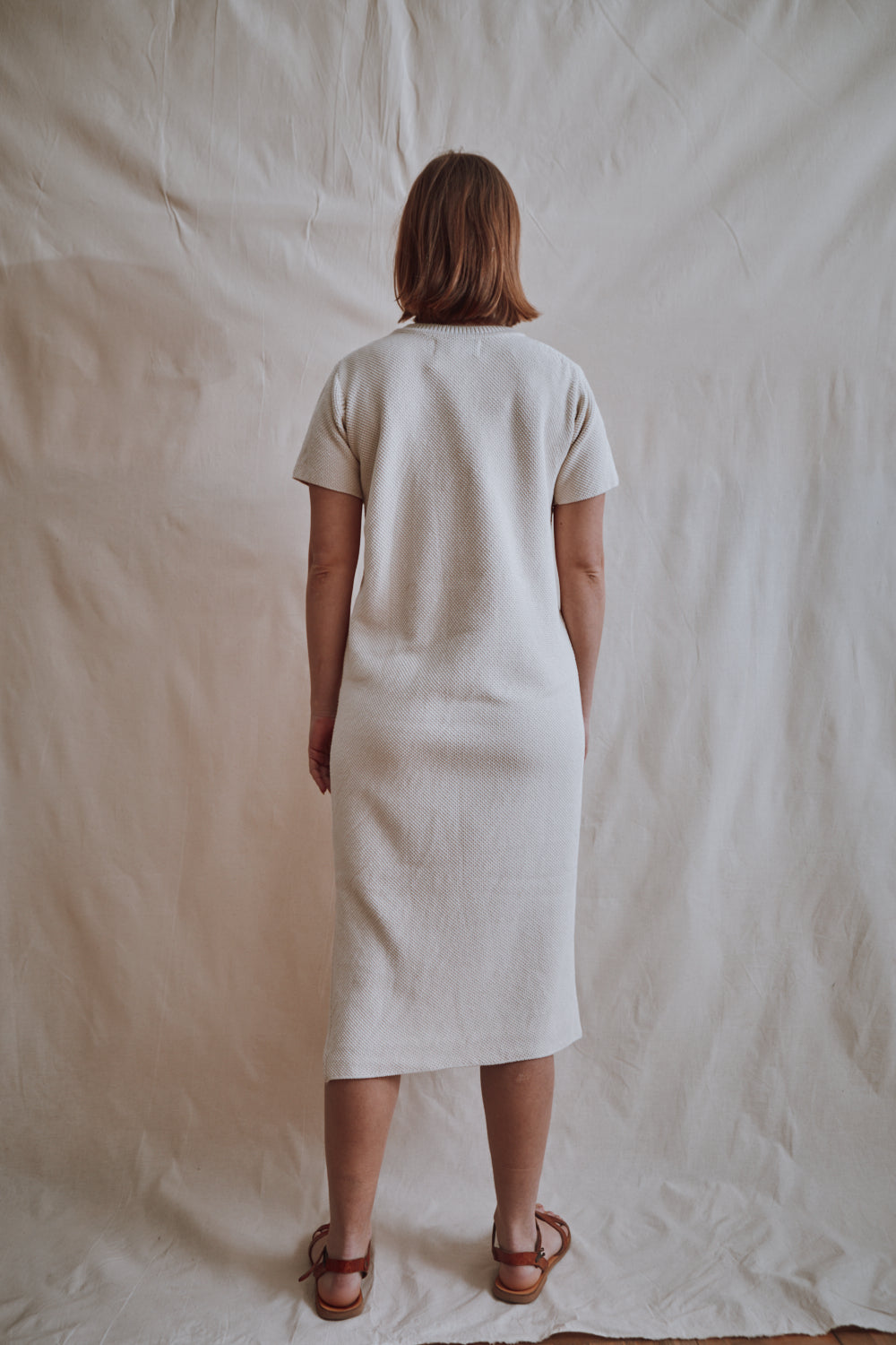 Item #317 - CARLA T-Shirt Dress in Organic Cotton - Off-White