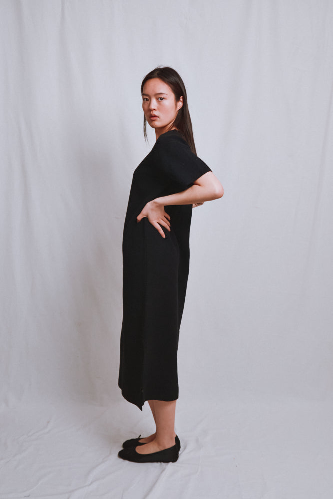 Item #533 - CARLA T-Shirt Dress in Organic Cotton - Black