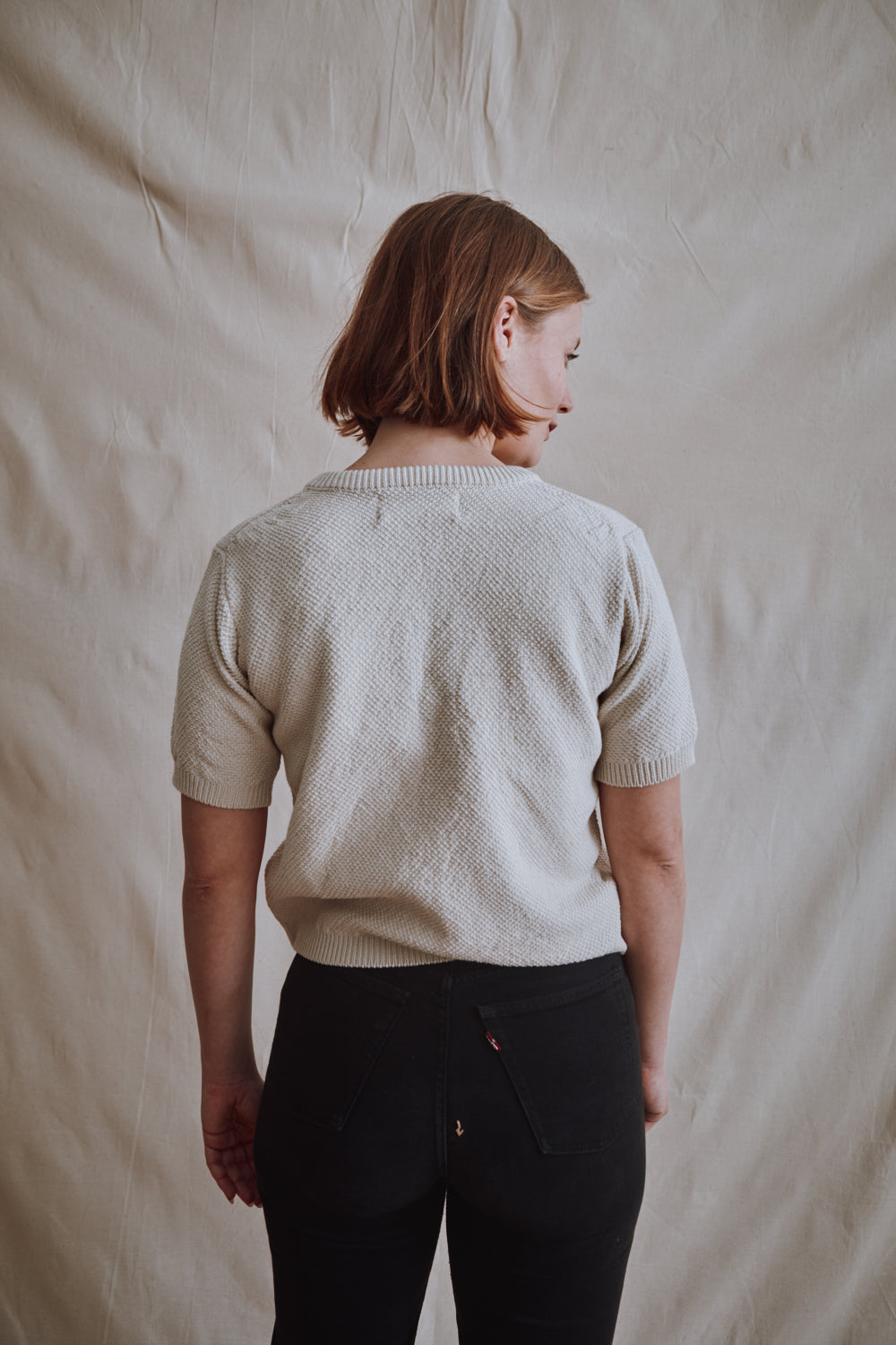 Item #344 - SARAH Cotton Cardigan- Off-White