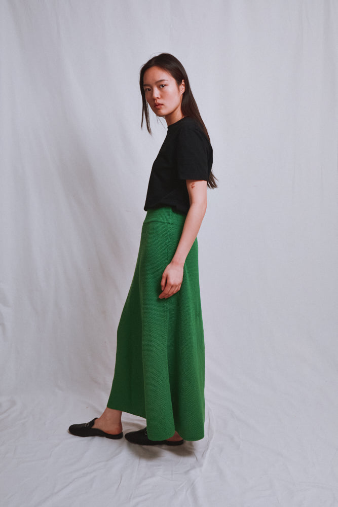 Item #549 - GILDA Long Skirt by HomeRunBallerina x L'Envers - Parrot Green