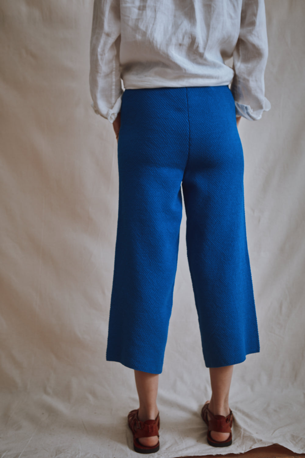 Item #365 - LOUISA Cropped Pants in Organic Cotton - Cobalt Blue