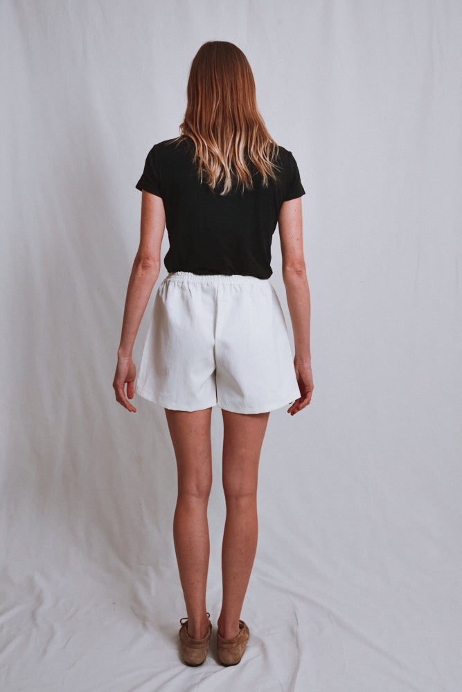 Item #638 - RAYMONDE Linen Shorts - Off-White