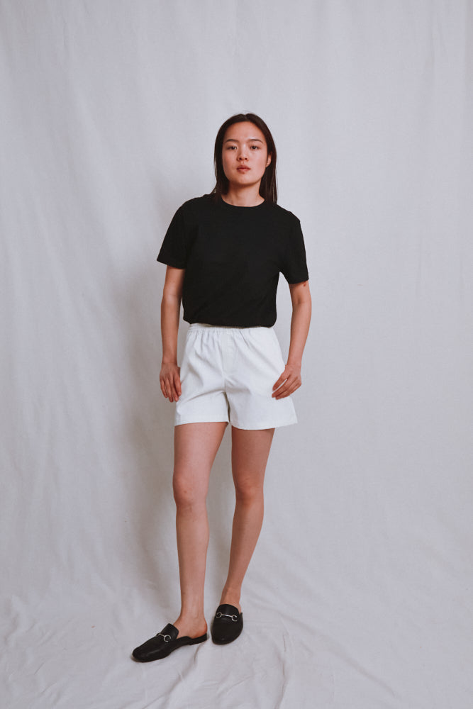 Item #635 - RAYMONDE Linen Shorts - Off-White
