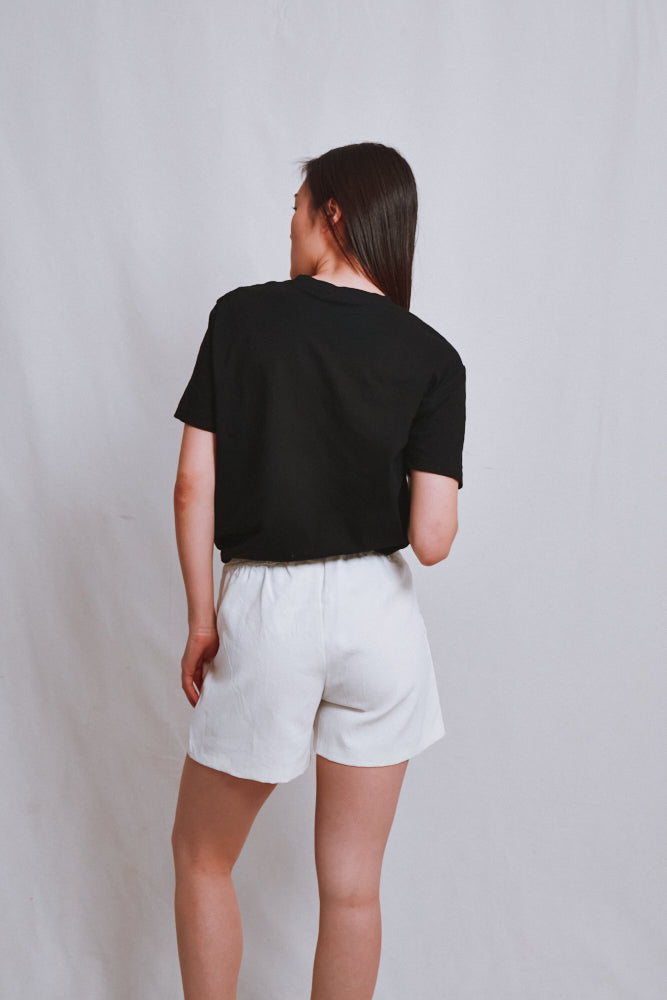 Item #635 - RAYMONDE Linen Shorts - Off-White