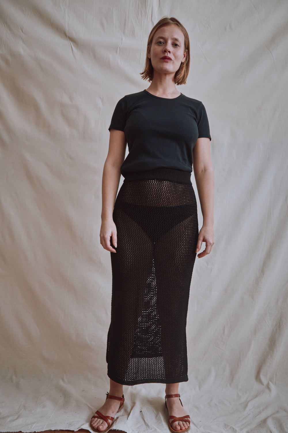 Item #420 - AMAIA Maxi Skirt in Organic Cotton – Black