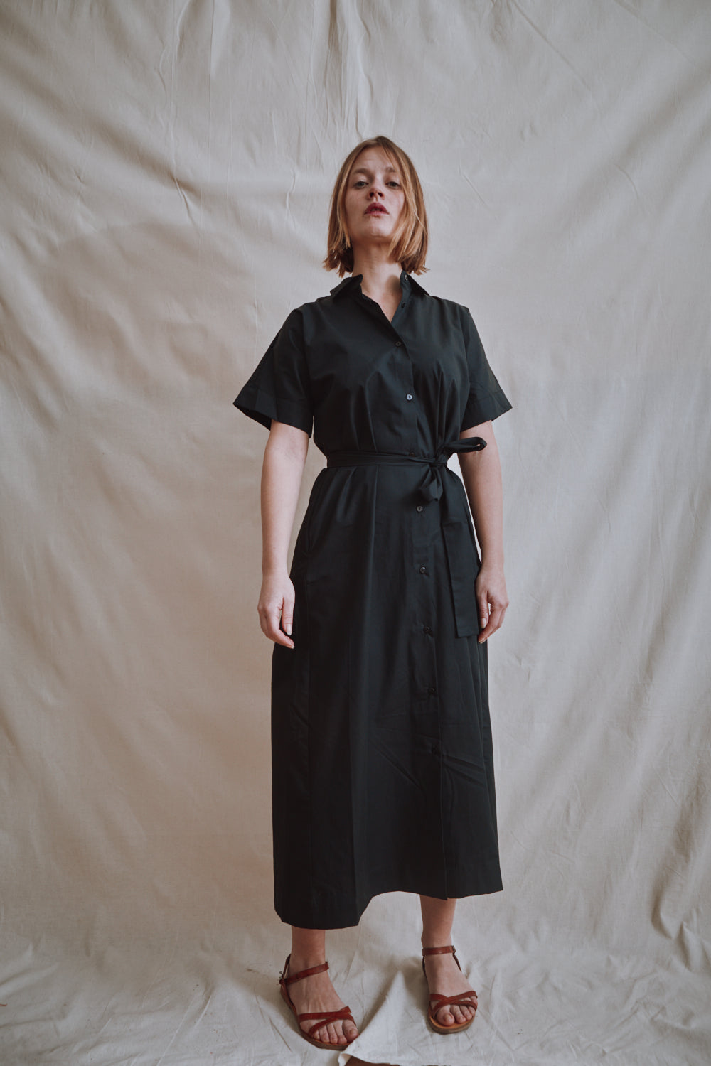 Item #426 - ALEXINE Cotton Dress - Black