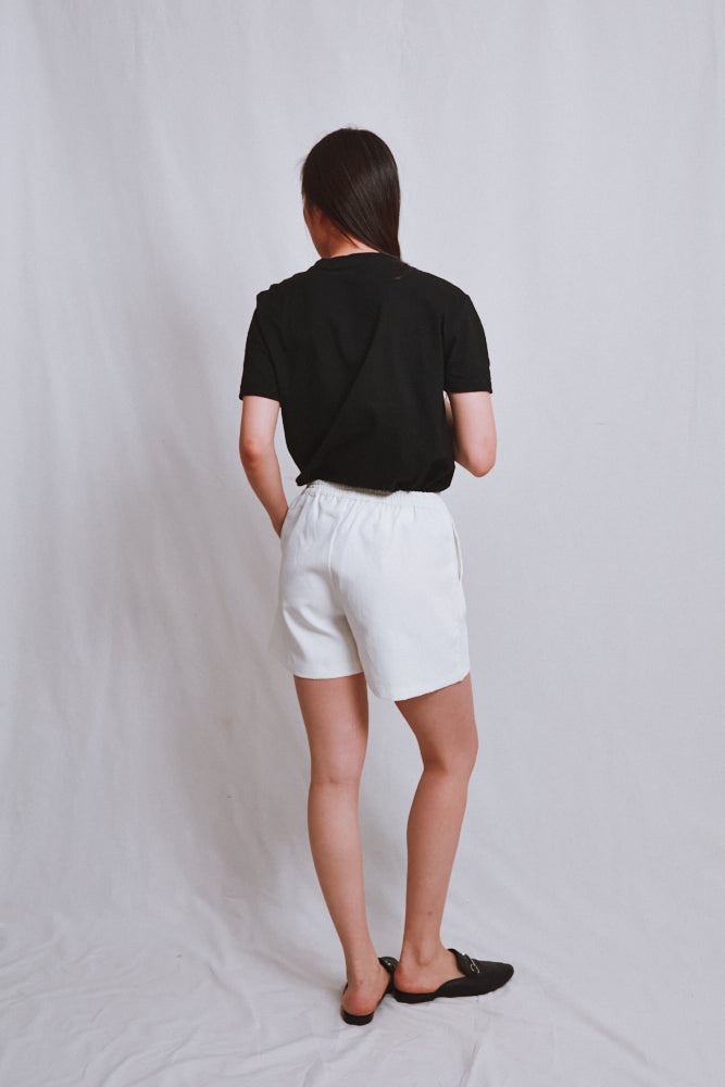 Item #636 - RAYMONDE Linen Shorts - Off-White