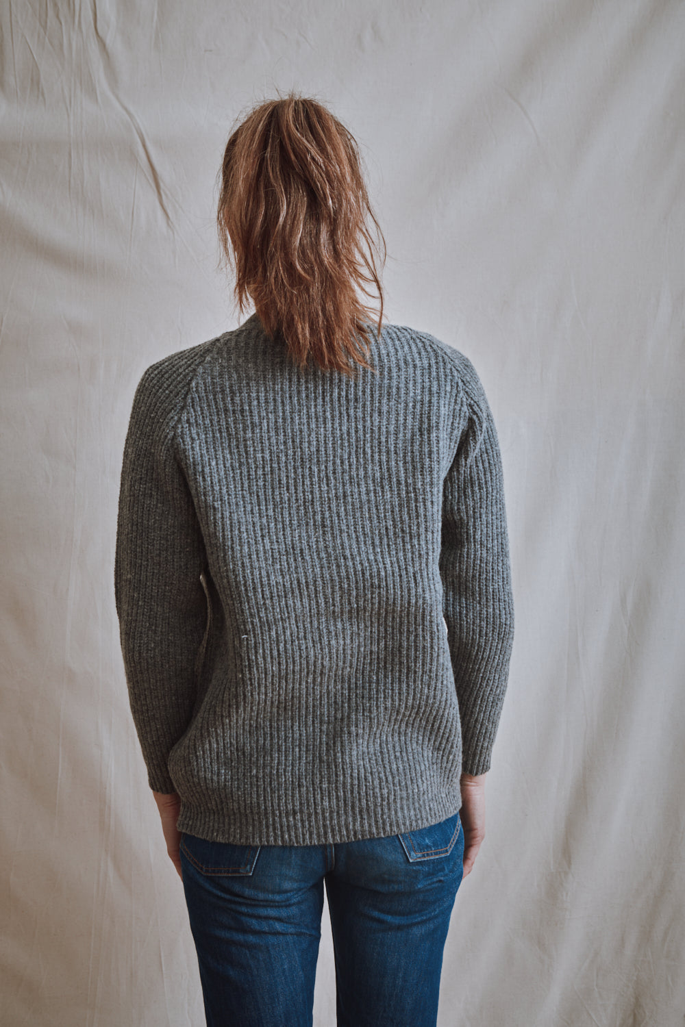 Item #376 - CLAUDE Merino Cardigan - Ash Grey