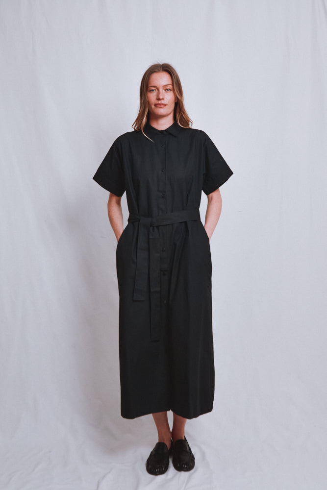 Item #743 - ALEXINE Cotton Dress - Black