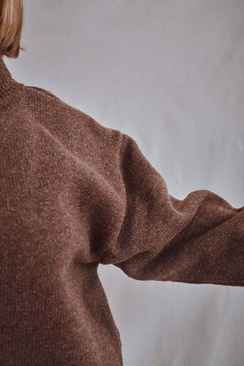 Item #381 - JACQUES Men Turtleneck Sweater in Merino Wool - Chocolate