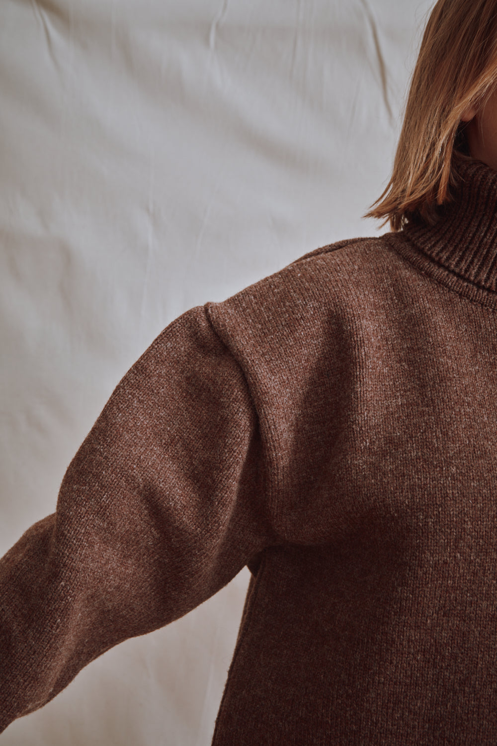 Item #381 - JACQUES Men Turtleneck Sweater in Merino Wool - Chocolate