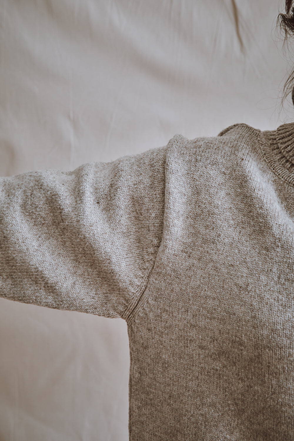 Item #382 - JACQUES Men Turtleneck Sweater in Merino Wool - Beige