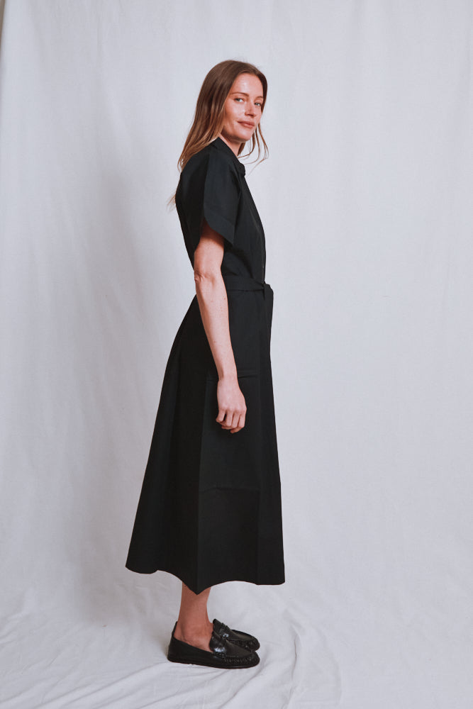 Item #745 - ALEXINE Cotton Dress - Black