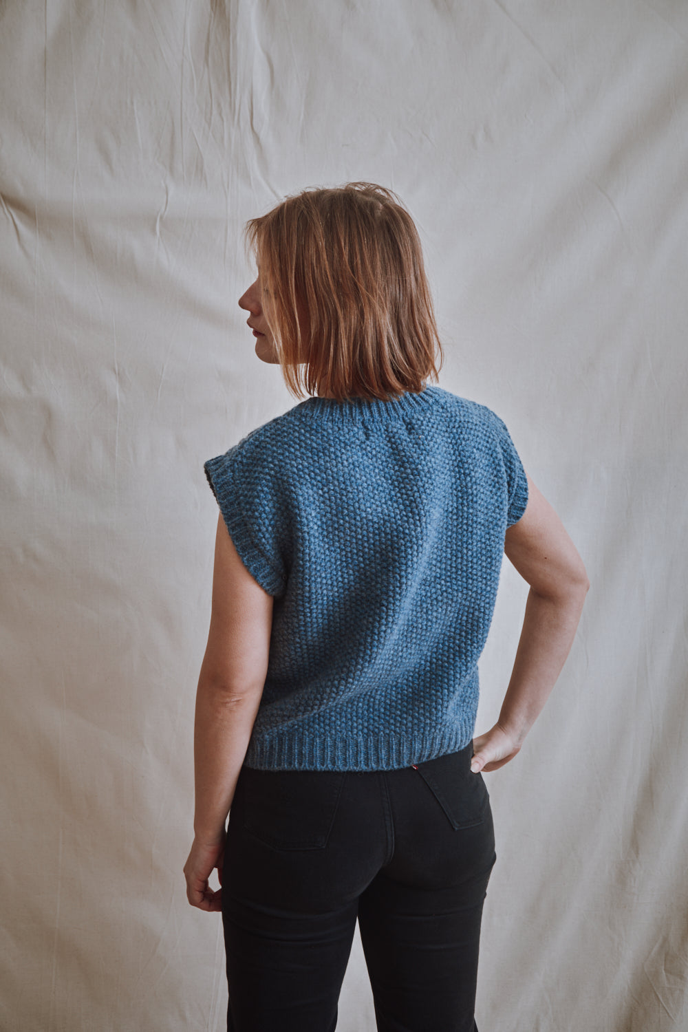 Item #385 - OLYMPE Wool Sweater - Jeans Blue
