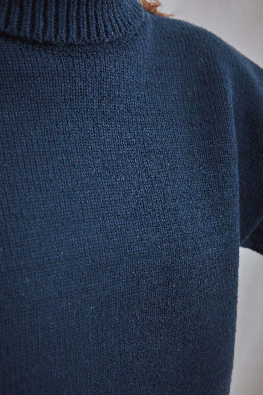Item #398 - THÉRÈSE Turtleneck Sweater in Merino Wool - Navy blue