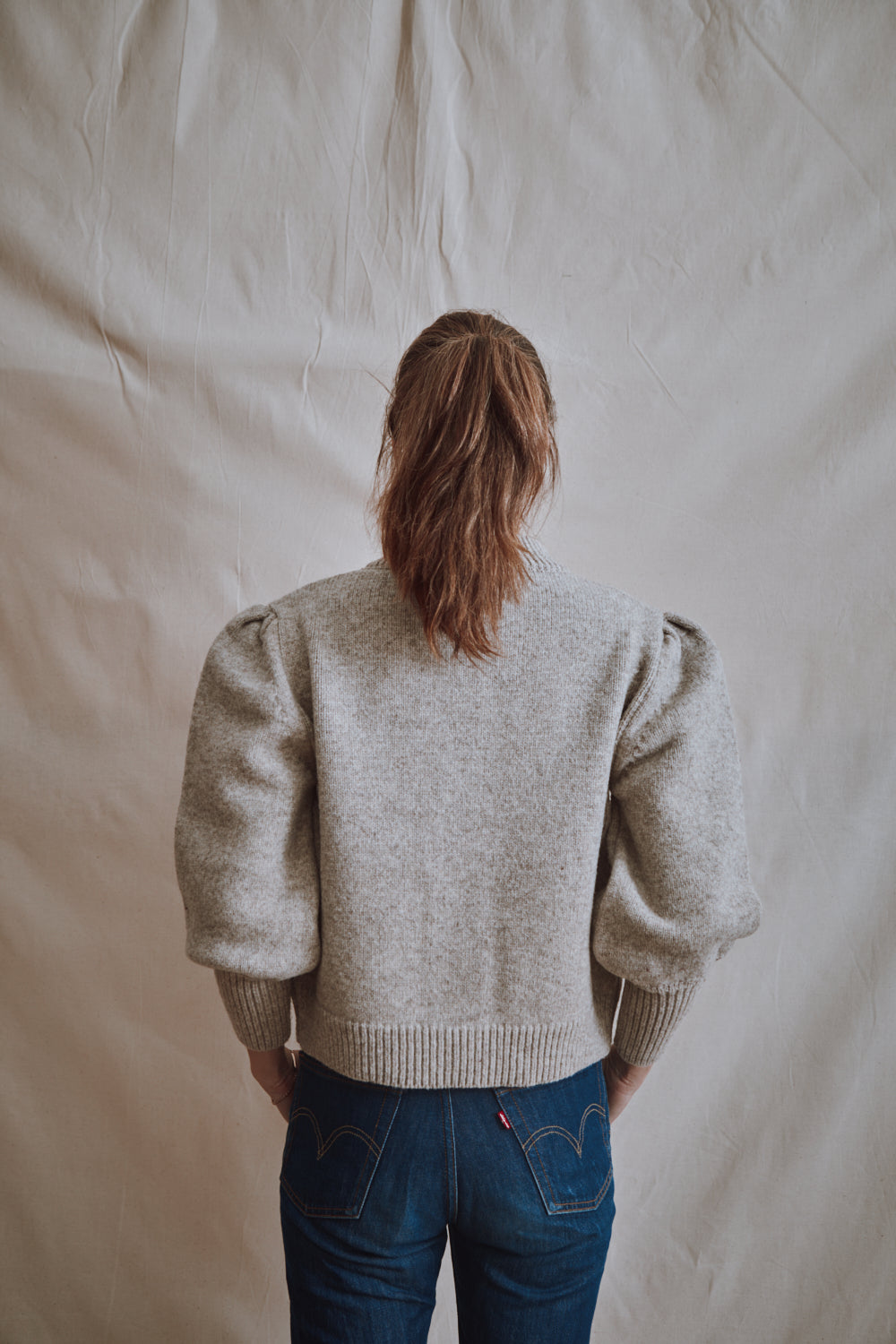Item #451 - FRANÇOISE Cardigan in Merino Wool - Beige