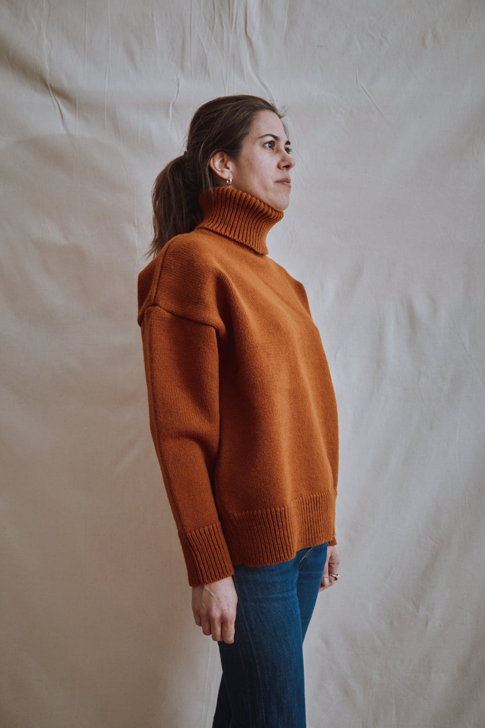 Item #466 - THÉRÈSE Sweater in Merino Wool - Amber