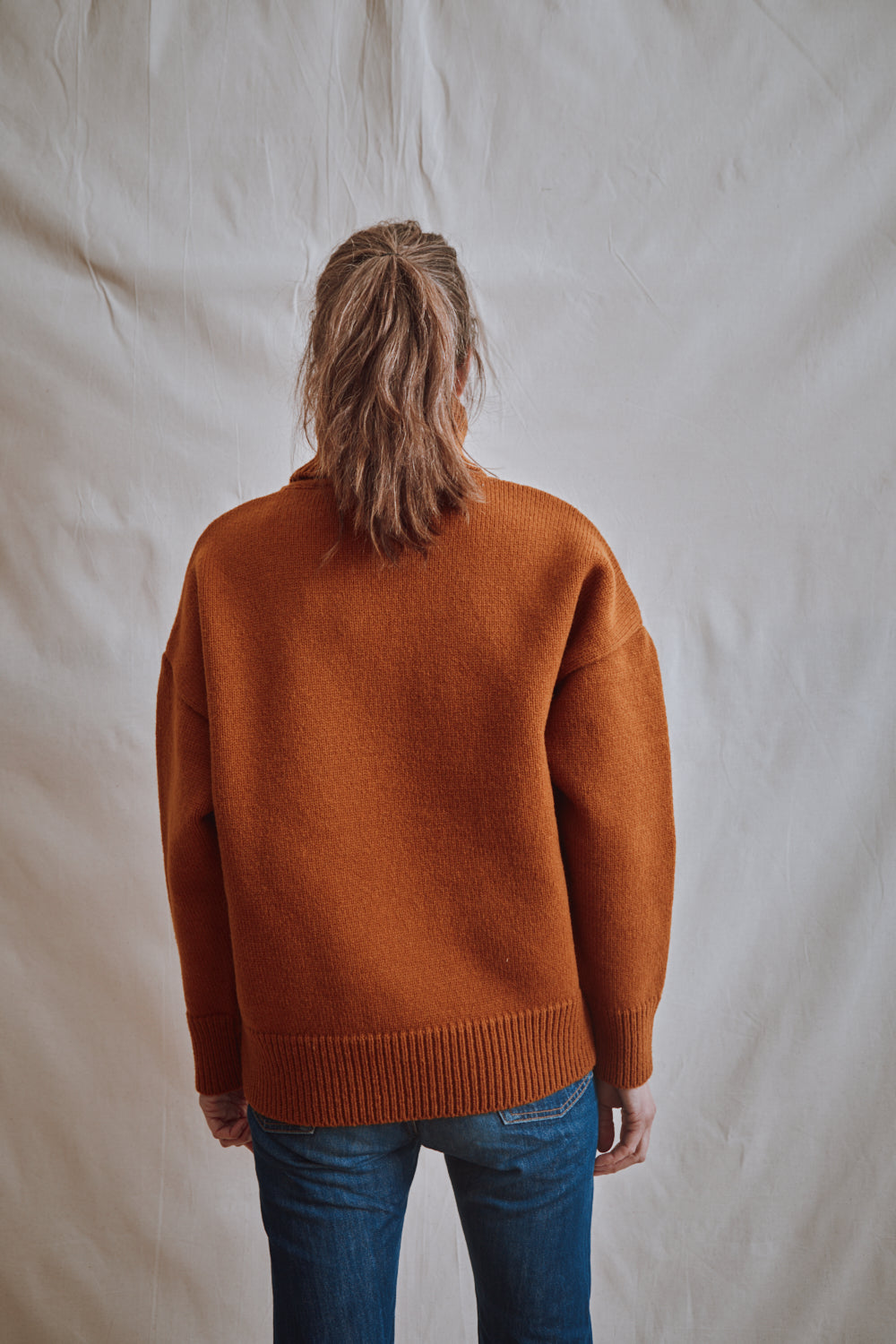 Item #465 - THÉRÈSE Sweater in Merino Wool - Amber