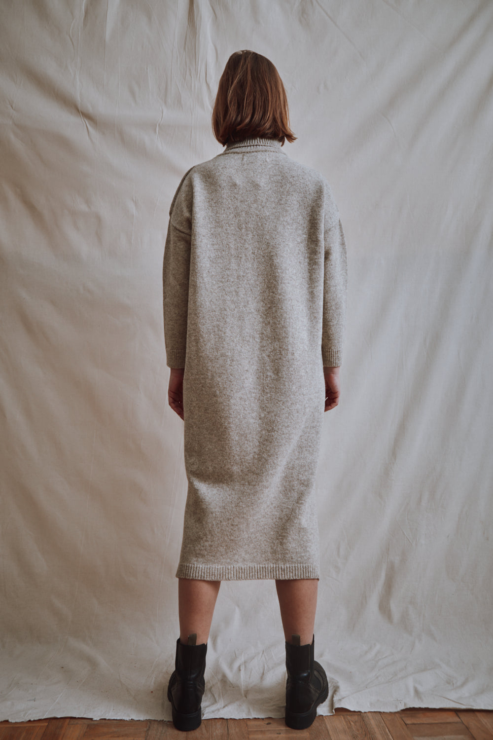 Item #456 - FREYA Knit Dress in Merino Wool - Beige