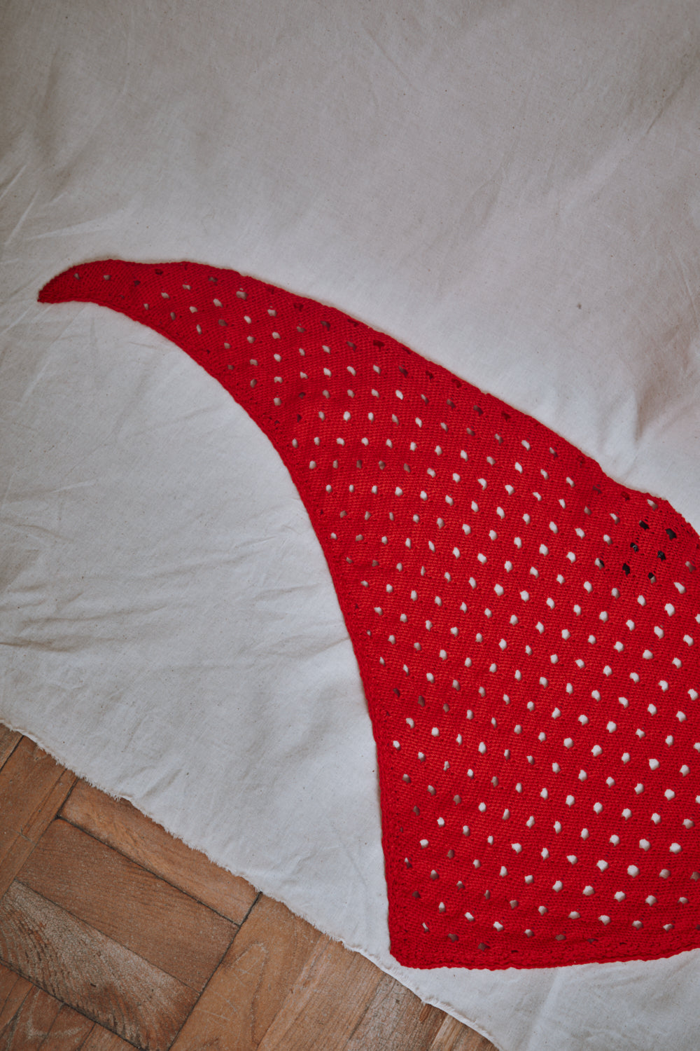Item #350 - JASMINE Bandana Scarf in Organic Cotton - Red
