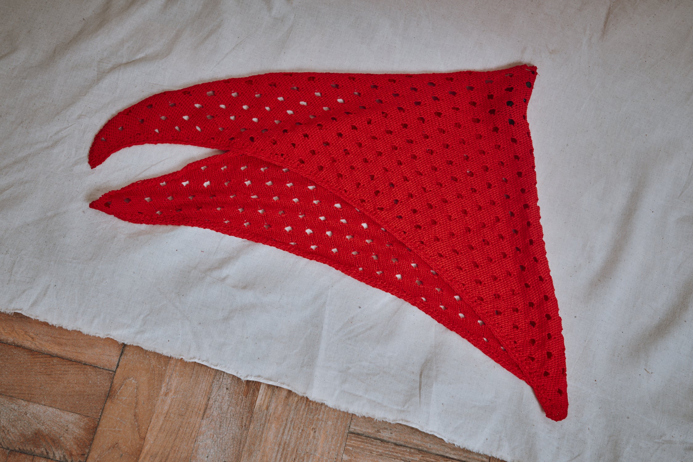 Item #350 - JASMINE Bandana Scarf in Organic Cotton - Red