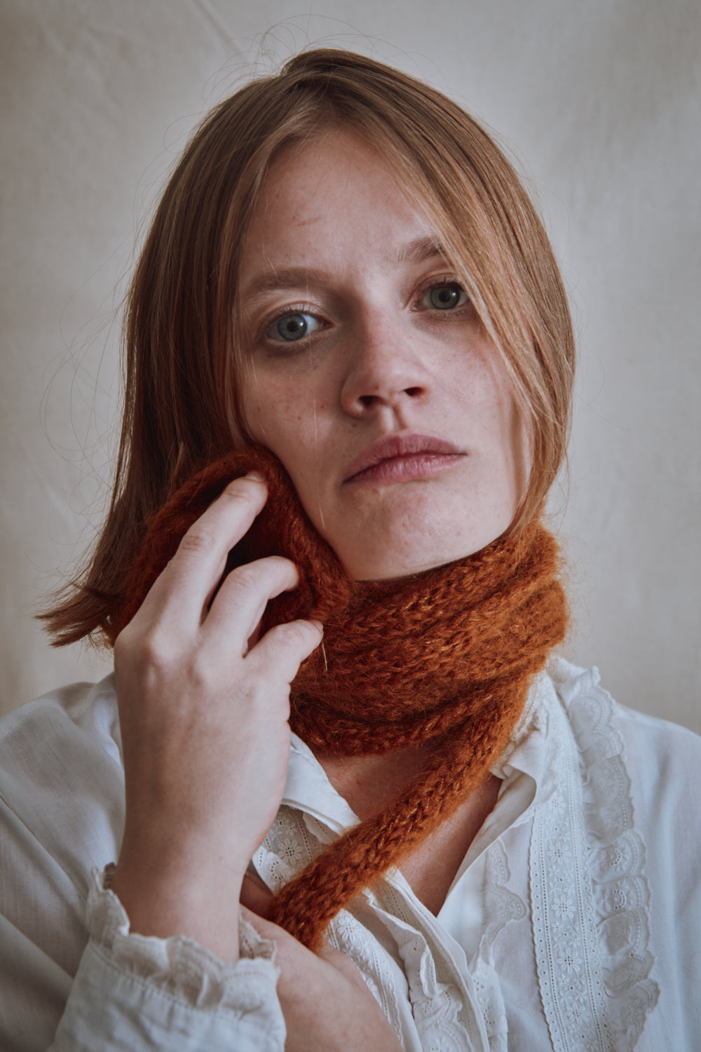 Item #424 - ANGE Scarf in Mohair and Silk - Amber