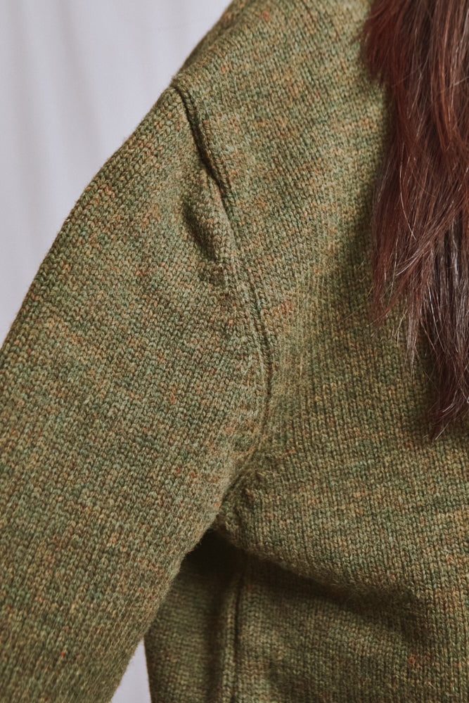 Item #573 - JACQUES Men Turtleneck Sweater in Merino Wool - Olive Green