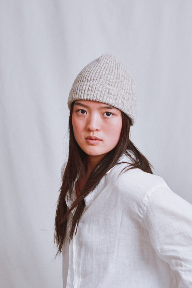 Item #706 - PAUL Beanie in Merino Wool - Beige