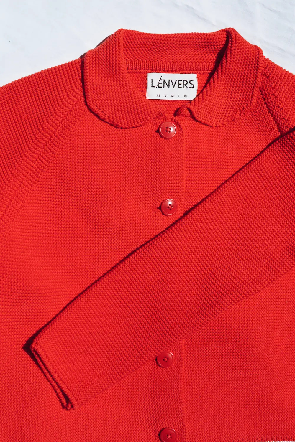 ROSA Veste au col Claudine en coton bio - Rouge