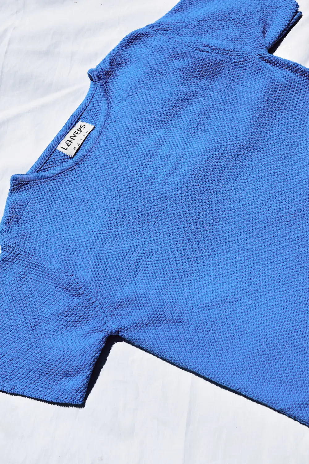 LÉA T-Shirt à manches courtes en coton biologique - Bleu cyan