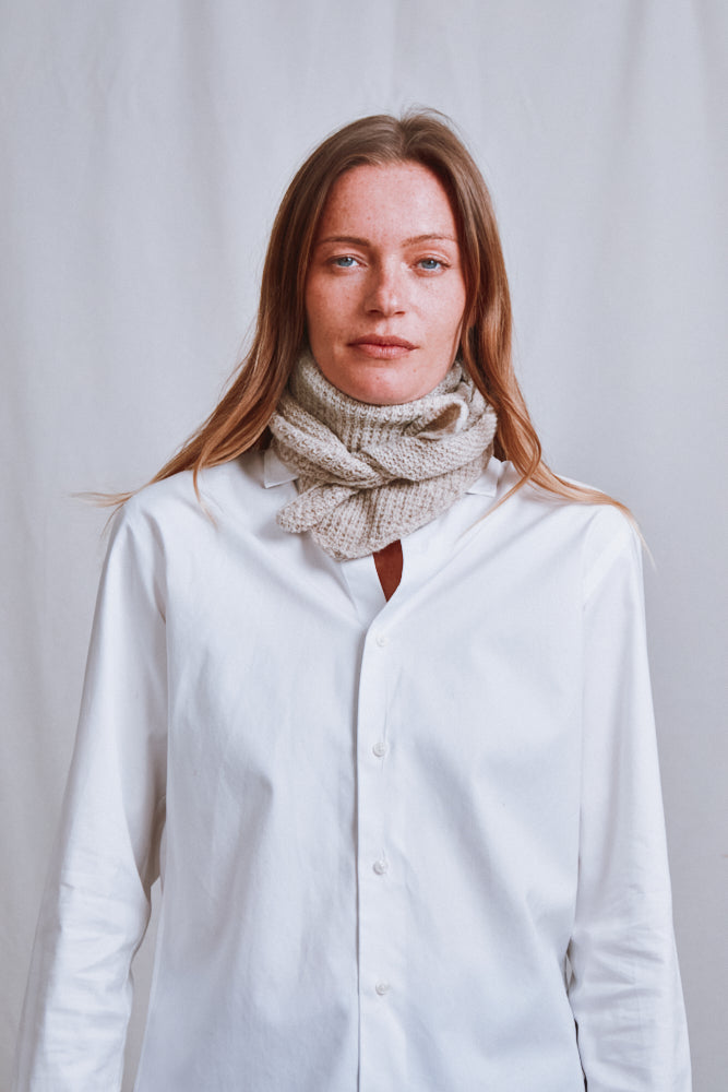 Item #730 - HORTENSE Bandana in Merino Wool - Beige