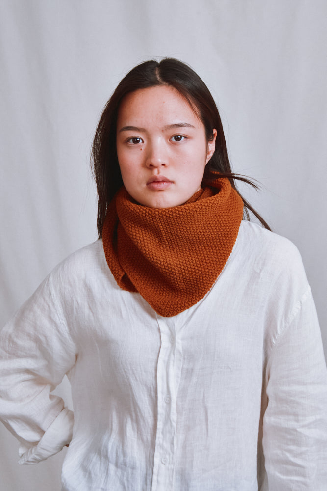 Item #731 - HORTENSE Bandana in Merino Wool - Amber