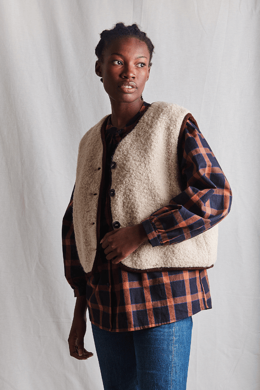 LUCE Wool Vest light beige